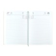 Agenda giornaliera 2026 vera pelle "ELEGANT" con chiusura fibbia 15x21cm A5  rosso 6