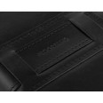 Agenda giornaliera 2026 vera pelle chiusura fibbia 15x21cm A5 sab dom separati tasca porta penna multilingua nera 6