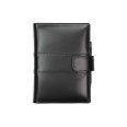 Agenda giornaliera 2026 vera pelle chiusura fibbia 15x21cm A5 tasca porta penna multilingua nero 2