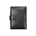 Agenda giornaliera 2026 vera pelle chiusura fibbia 15x21cm A5 tasca porta penna multilingua nero 3