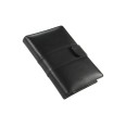Agenda giornaliera 2026 vera pelle chiusura fibbia 15x21cm A5 tasca porta penna multilingua nero 4