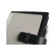 Agenda giornaliera 2026 similpelle chiusura fibbia 15x21cm A5 sab dom separati tasca porta penna multilingua beige nero 6