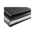 Agenda giornaliera 2026 similpelle chiusura fibbia 15x21cm A5 sab dom separati tasca multilingua nero 3