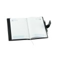 Agenda giornaliera 2026 similpelle chiusura fibbia 15x21cm A5 sab dom separati tasca multilingua nero 4