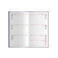 Agenda settimanale tascabile 2026 tessuto 8x15cm multilingua grigio 1