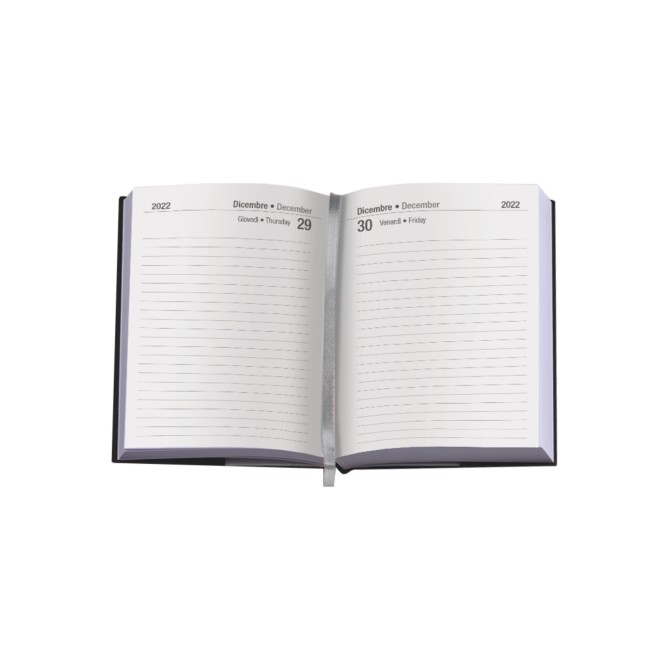 Ricambio agenda blocco fisso giornaliera ecopelle 2026 9x13cm multilingua 3