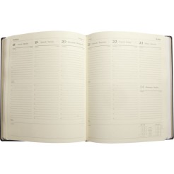 Agenda settimanale BUSINESS MARRONE 2027 - 21x26cm A4 agende del presidente - in similpelle 3 2
