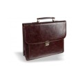 Borsa Portadocumenti A 2 Scomparti Separati Marrone In Ecopelle 1