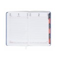 Ricambio agenda blocco fisso giornaliera a righe similpelle 2026 11x17cm 80gr sab dom separati nera 1