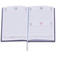 Ricambio agenda blocco fisso giornaliera a righe similpelle 2026 12x17cm 80gr sab dom insieme  nero 3