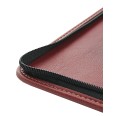 Agenda giornaliera 2026 similpelle chiusura zip 17x24cm sab dom separati tasca porta penna multilingua bordeaux 3