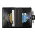 Agenda giornaliera tascabile 2026 similpelle chiusura bottone 11x17cm tasca porta penna nero 4