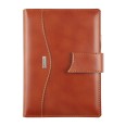 Agenda giornaliera settimanale tascabile 2026 similpelle chiusura bottone 11x17cm tasca porta penna marrone 3