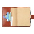 Agenda giornaliera settimanale tascabile 2026 similpelle chiusura bottone 11x17cm tasca porta penna marrone 6