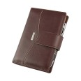 Agenda giornaliera tascabile 2026 similpelle chiusura bottone 11x17cm tasca testa di moro 1