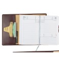 Agenda giornaliera tascabile 2026 similpelle chiusura bottone 11x17cm tasca testa di moro 3