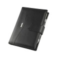 Agenda giornaliera settimanale tascabile 2026 similpelle chiusura bottone 11x17cm tasca porta penna multilingua nero 1