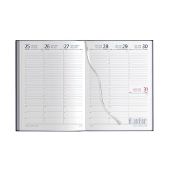 Ricambio agenda settimanale a righe similpelle 2026 21x29cm 80gr sab dom separati beige 1 2