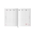 Ricambio agenda settimanale a righe similpelle 2026 17x24cm 80gr sab dom separati nero 3