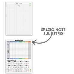 Calendario da muro 2026 olandese 2 PZ - Note sul retro mensile 12mesi settimane colorate 30x47cm microperforato 2 2