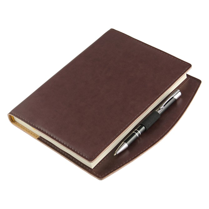 Agenda giornaliera 2026 in similpelle DESK made in italy marrone 17x24cm 3