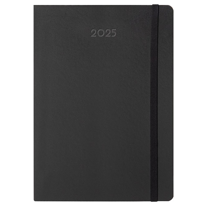 Agenda Settimanale 2026, 9x14 cm, Copertina Flessibile Nera, 150 Pagine, Interno Avorio con Tasca e Adesivi 2