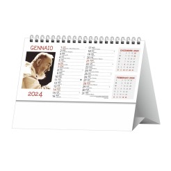 Calendario da tavolo 2025 triangolare mensile PADRE PIO 12 mesi - 19x14,5 cm spiralato 2pz 1