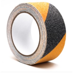 Nastro antiscivolo di sicurezza adesivo Giallo nero largo 5cm - per esterno - forte presa - METRI : 1