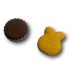 Gomma In plastica per matita in forma BISCOTTO - 2 Pezzi varie feorme e smontabili 2 2