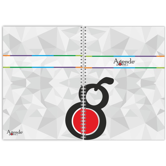Rubrica SPIRALATA  A4 96 pagine 21x30 con alfabeto Scanalato 1