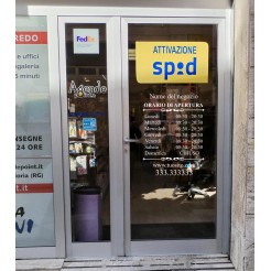 Orari di apertura adesivo PERSONALIZZATO serie TIME per vetrine negozi , uffici, bar, ecc 1 2