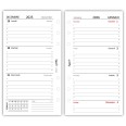 Ricambio Agenda Organizer Settimanale , Bilingue, 9,5x17cm, 90gr, Bianco, 2 Pagine per Settimana 16