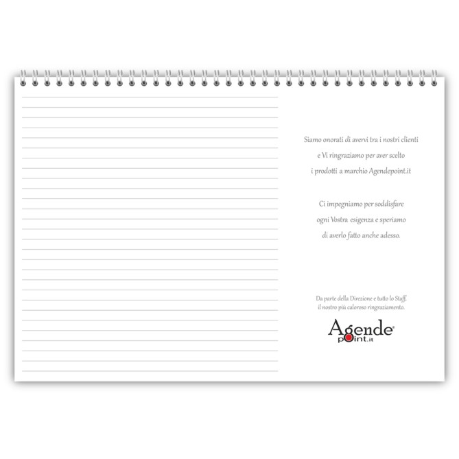 Planning Settimanale 2026 Spiralato, A4 21x30cm, 55 Fogli, Orario con Righe Bianche e Grigie 6