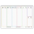 Planning Settimanale 2026 Spiralato INGLESE , A4 21x30cm, 55 Fogli, Orario con Righe Bianche e Grigie 2