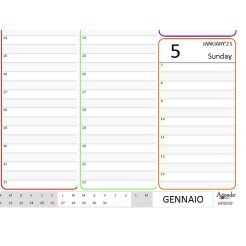 Planning Settimanale 2026 Spiralato INGLESE , A4 21x30cm, 55 Fogli, Orario con Righe Bianche e Grigie 2 2