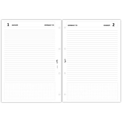 Ricambio agenda organizer giornaliera 2026 15x21cm A5 6fori 3