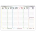 Planning settimanale COLORS spiralato 21x30cm A4 orario 55fogli 9