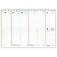 Planning settimanale spiralato INGLESE 21x30cm A4 orario 55fogli 6