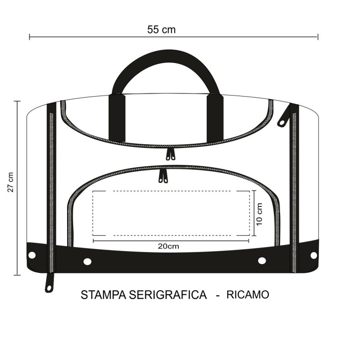 Borsone Palestra in poliestere 27x55x25 cm - Yoga 7