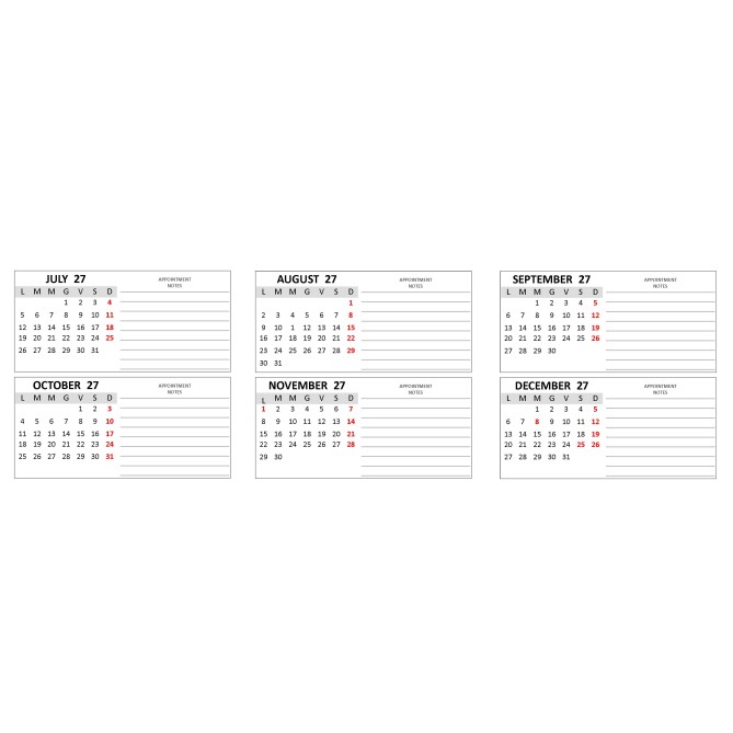 Planning settimanale 2026 INGLESE spiralato 10x30cm 6