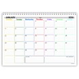 Planning mensile 2026 2027 spiralato INGLESE  21x30cm A4 24 fogli colors 1