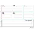 Planning mensile 2026 2027 spiralato INGLESE  21x30cm A4 24 fogli colors 3
