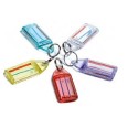 10 Portachiavi Con Targhetta Portanome Doppia Faccia In Pvc Rigidoin 5 Colori Assortiti 1