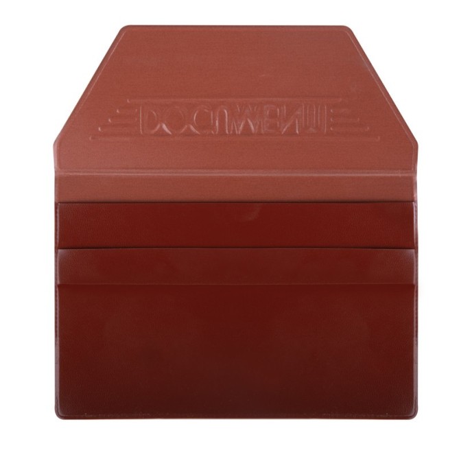 Porta Documenti Libretto Auto Con Fascetta In PVC bordeaux 2