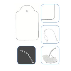 Etichette Con Filo in cotone - 100 Pezzi bianco 1
