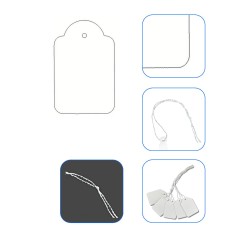 Etichette Con Filo in cotone - 100 Pezzi bianco 1 2