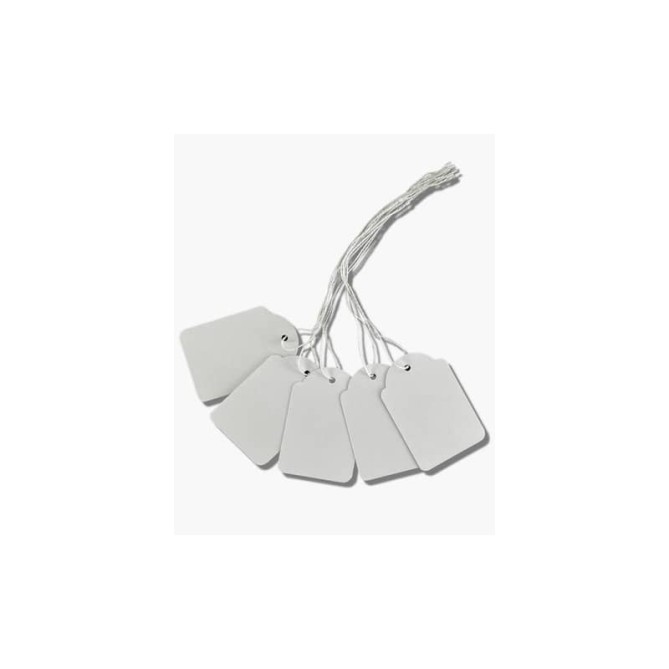 Etichette Con Filo in cotone - 100 Pezzi bianco 5
