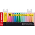Evidenziatore BOSS ORIGINAL + 1 Desk-Set - 15 Colori Assortiti - 9 NEON + 6 Pastel 1
