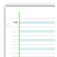 Ricambi Didattici Facilitati per Dislessia e Disgrafia, RIG. B, A4 con 4 Fori, 40 Fogli da 100gr RINFORZATI, 3a Elem. 2