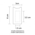 Porta Chiavi Gettone In Plastica Blu 3x5,5cm - 2 Pezzi 2
